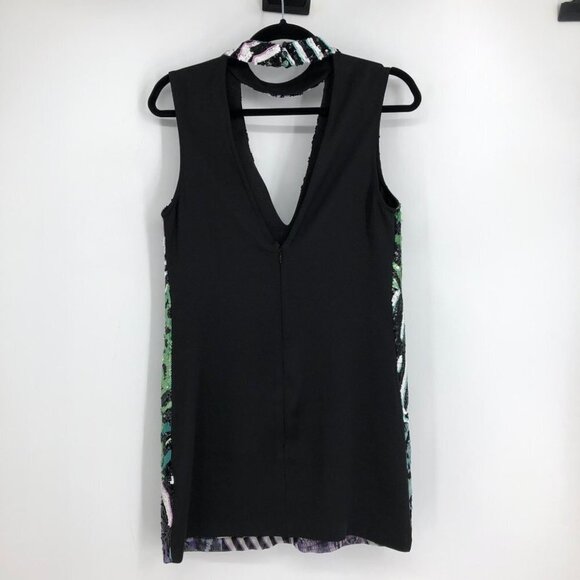 Marciano Animalesque Glow Sequin Cutout Halter Neck V-neck Mini Dress size  XS - Picture 3 of 16